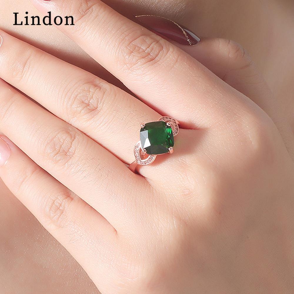 

Классическое кольцо Lindon из медного сплава с цирконием, женские ювелирные изделия, свадебный подарок для вечеринки