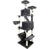 TAYLOR Cat Tree - 60 X 50 X 206 Cm - Dark Grey - 2 Platforms, 1 Perch, 2 Dens, 1 Hammock