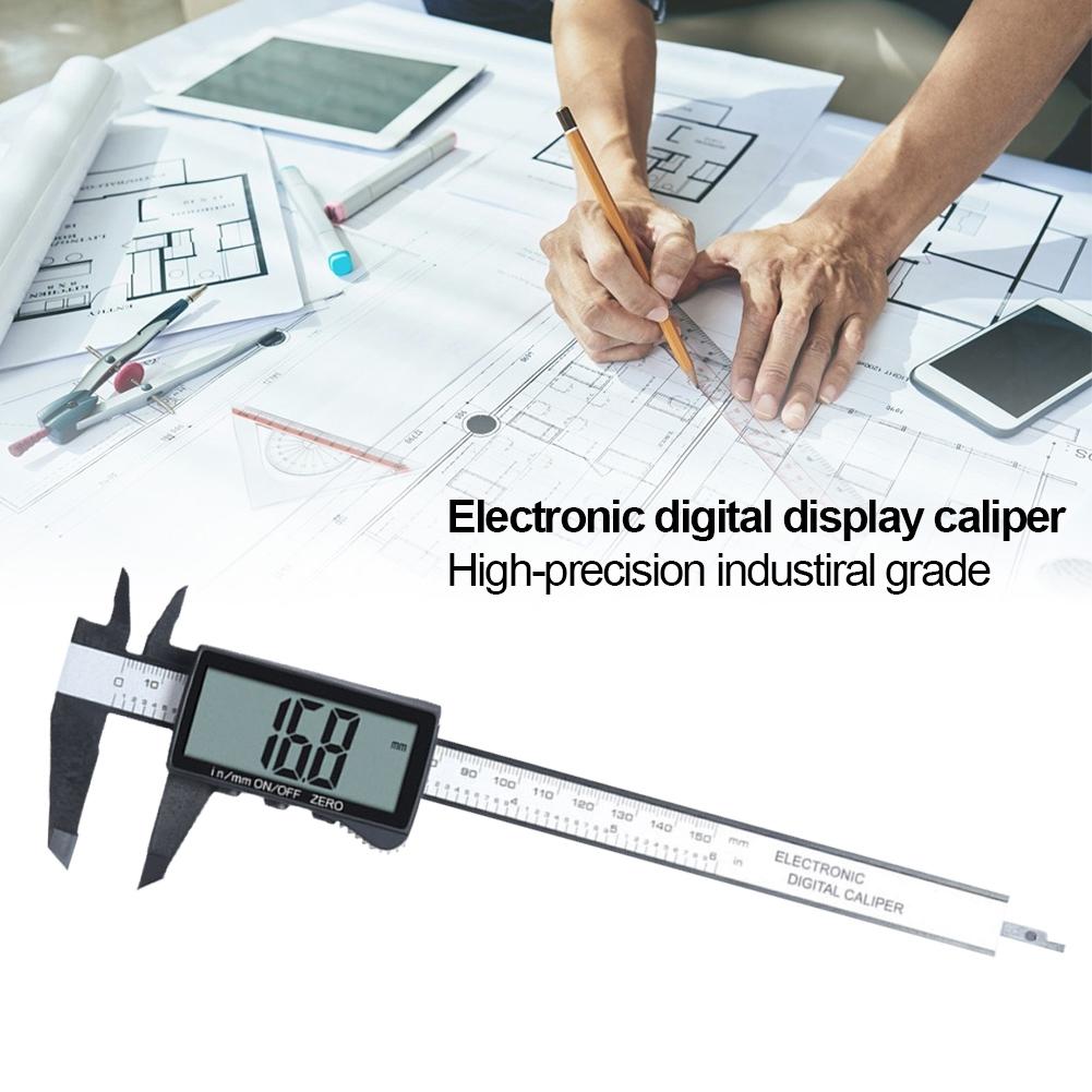 0-150mm Digital Vernier Caliper Depth Ruler Inch and Millimeter Conversion Pachymeter for Home/Industrail/Jewelry Measurement