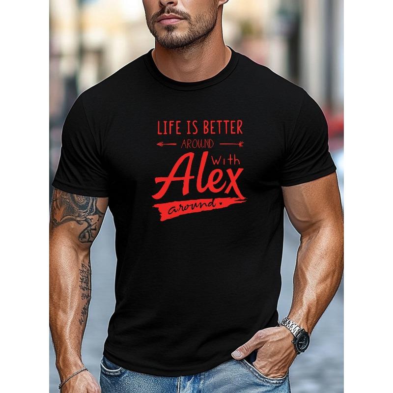 Men'S ALEX Graphic Summer Casual Short-Sleeve T-Shirt