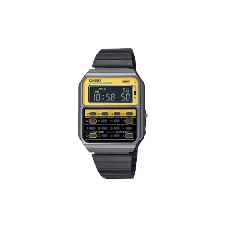 

Casio Life Waterproof Quartz Movement Stainless Steel Strap Watch Yellow Dial Unisex watches CA-500WEGG-9BJF Regular Watch Box