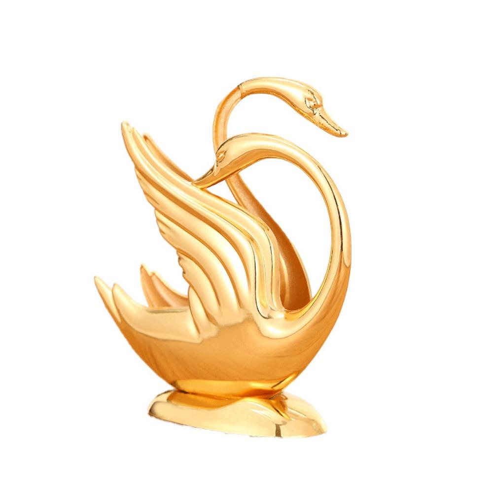 Rustproof Golden Swan Napkin Holder Handmade Vertical Napkin Rack European Tissue Stand  Home