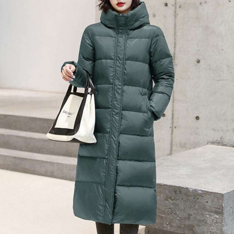 Autumn Winter Thicken Warm Parka Women Casual Solid Color Loose Hooded Coat Jackets Outwear for Female