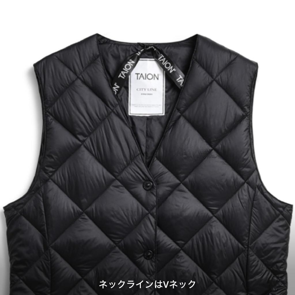 Taion Down Gilet Brick Brown Women's W003CI-LONG,