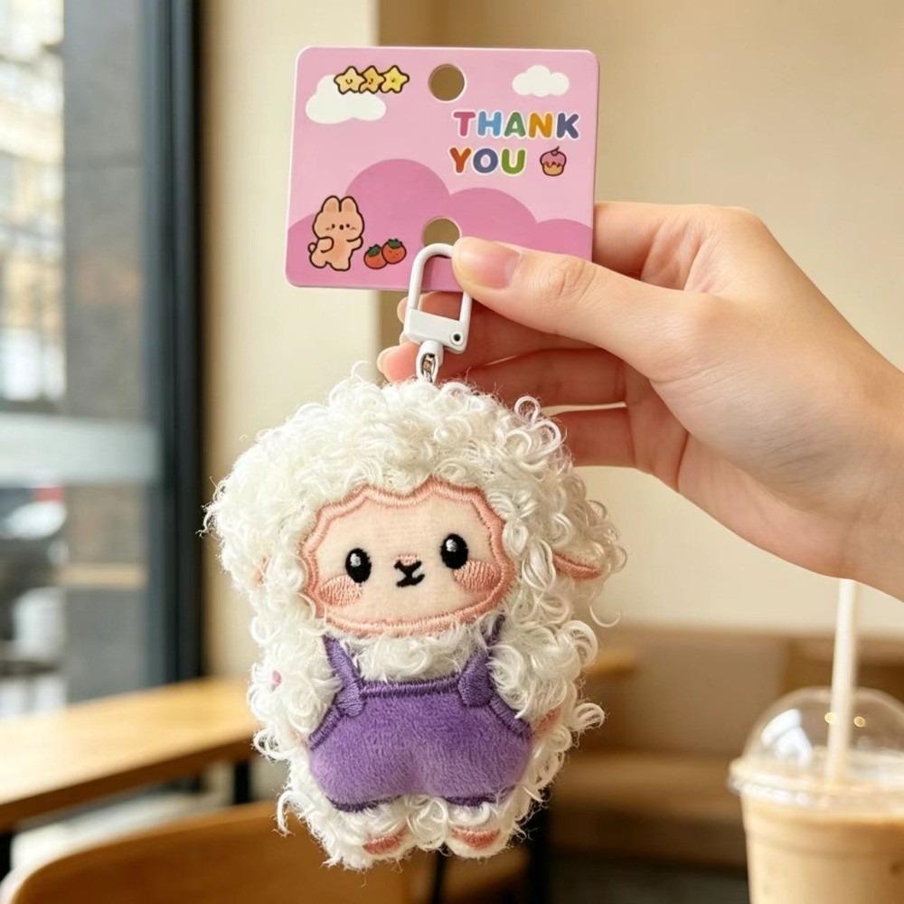 Soft Plush Lamb Keychain Swivel Clasp Fluffy Keyring New Sheep Keychains Backpack Accessory