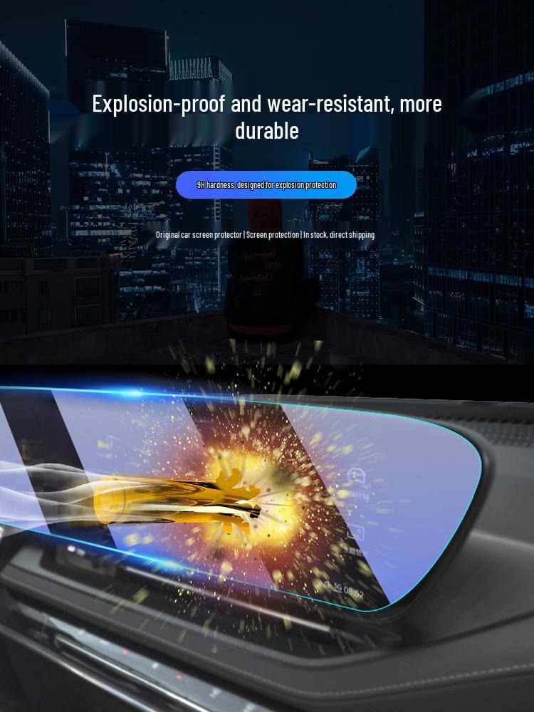 Denza Z9 Center Console Tempered Glass Screen Protector: GT Car Interior Decorative Accessory for Navigation System