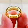 Korean-Style Smooth Loach Back Couple Rings - Simple Arc Design Finger Jewelry