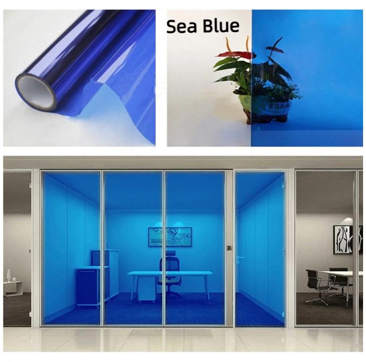 Rainbow Window Sticker Adhesive Vinyl Explosion-Proof Sun-Blocking Decoration Raamfolie For Window Door Glass Partition
