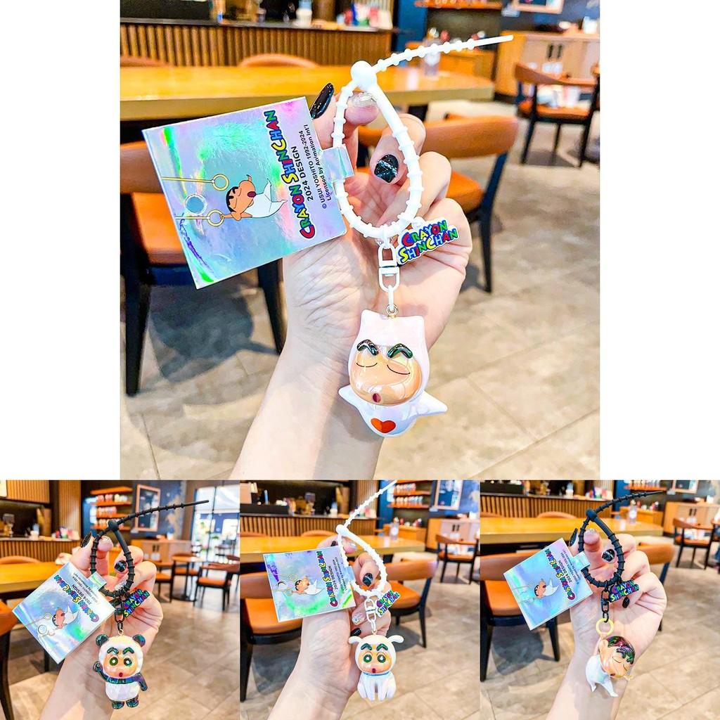 Adorable Crayon Shin-chan Pvc Alloy Keychain Cute Cartoon Pendant For Gifts And Accessories