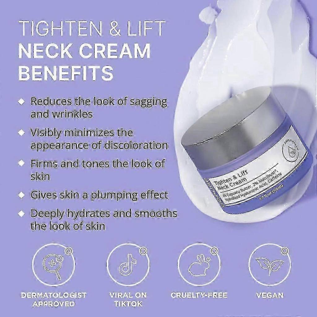 Tighten and Lift Neck Cream, Anti-Aging Neck Creams for Tightening & Firming, With Pro-Active Repair Firming Complex, For Loose & Sagging Skin