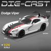 1/24 Dodge Viper ACR SRT Alloy Sports Car Model Diecast Metal Track Racing Vehicles Car Model Sound and Light Childrens Toy Gift