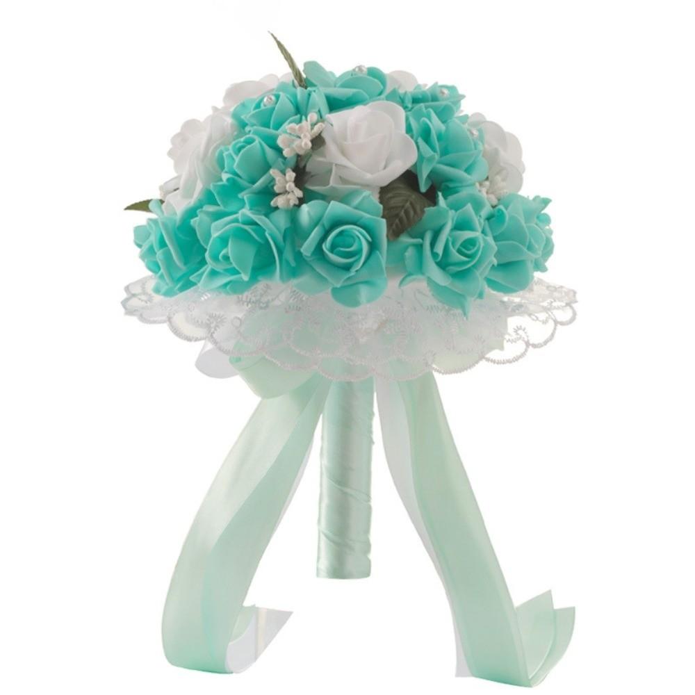 Romantic Artificial Hand Bouquet Silk Flowers Bridesmaid Bouquet Ceremony Anniversary