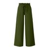 Women's Linen Palazzo Pants High Waist Wide Leg Casual Drawstring Loose Fit Summer Trousers with Pockets Lightweight Breathable Fabric