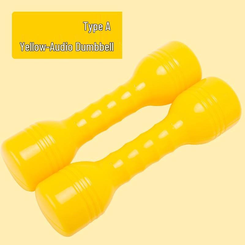 Children's Large Sounding Plastic Dumbbells for Dance and Exercise