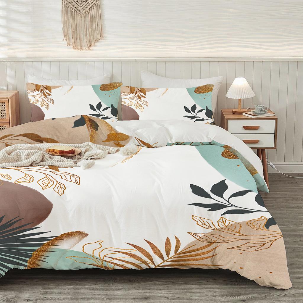 Export Best-Selling Creative Medieval Leaves 3D Digital Printing Three-Piece Gift Kit