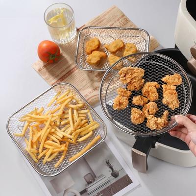 304 Stainless Steel Air Fryer Accessories Cooking Rack Grill Mesh Oil Drip Tray Baking Rack