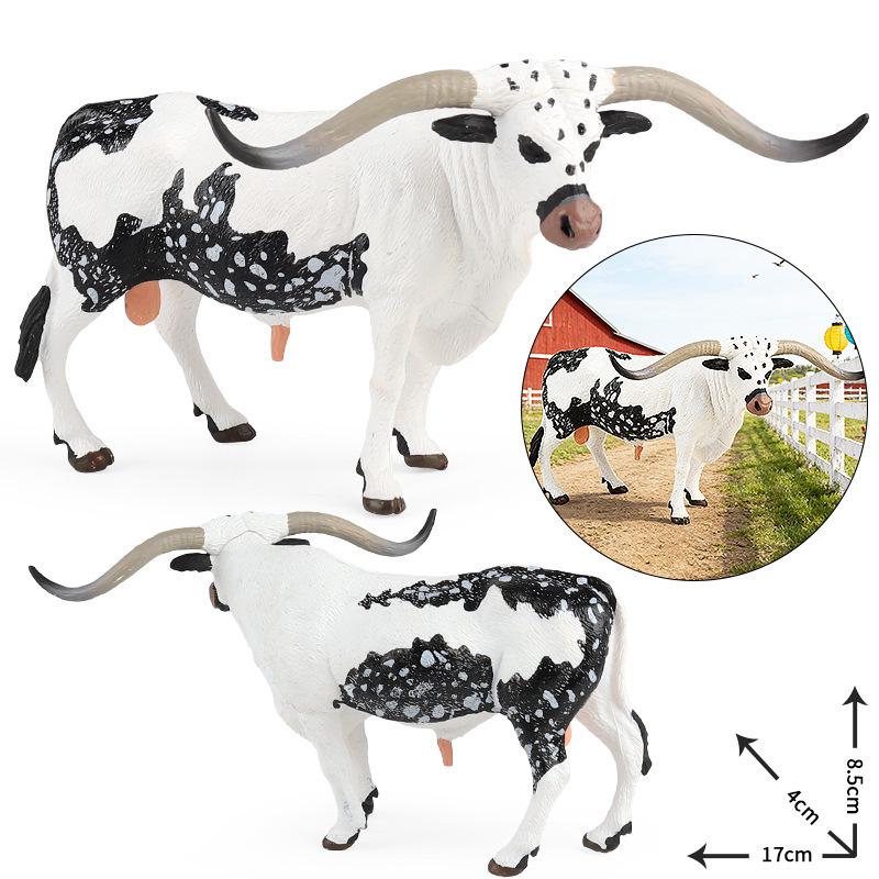 Realistic Holstein Bull Dairy Cow Simulation Toy for Children's Cognitive Development