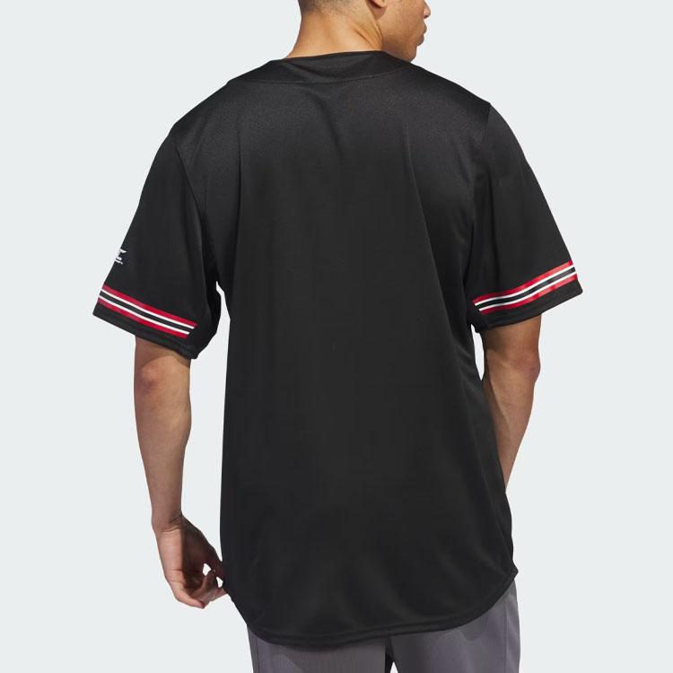 adidas NC State Baseball Jersey Black Men Streetwear IN2010