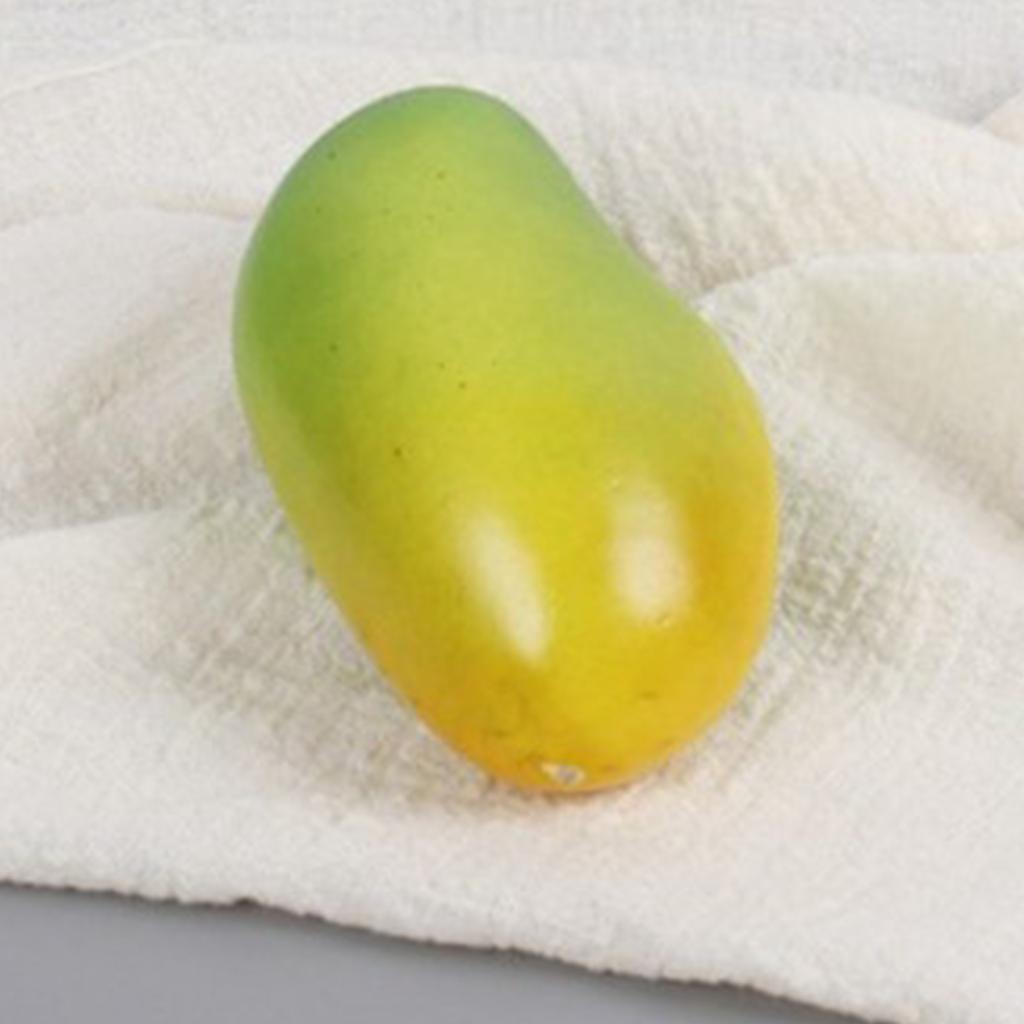 2pcs Artificial Mangoes for Home Kitchen Party Decoration Realistic Faux Fruit Ornament Restaurant Display Props