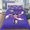 One Piece Logo Pattern Bedding Quilt Set Quilt Cover Pillowcase Home Birthday Gift(1 * Duvet Cover + 2 * Pillowcase, Without Core)