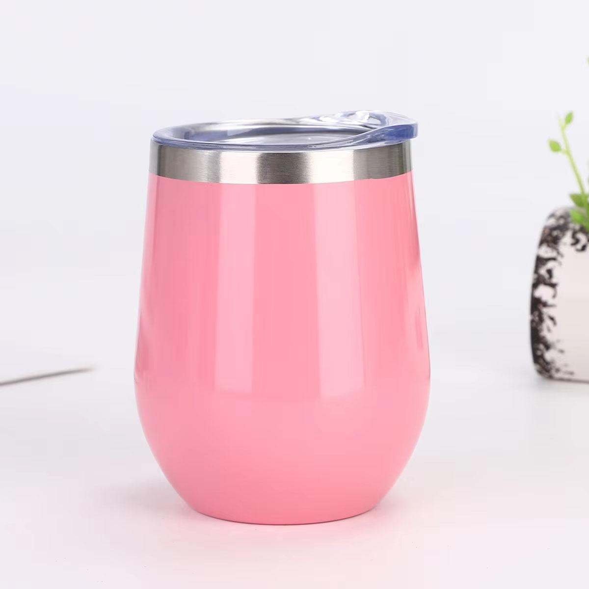 

1 шт. Сублимационные винные тамблеры заготовки Прямая нержавеющая сталь Изолированная кружка Сублимационные чашки Кружки Для полной термопереноски Wi 101-200ml розовый