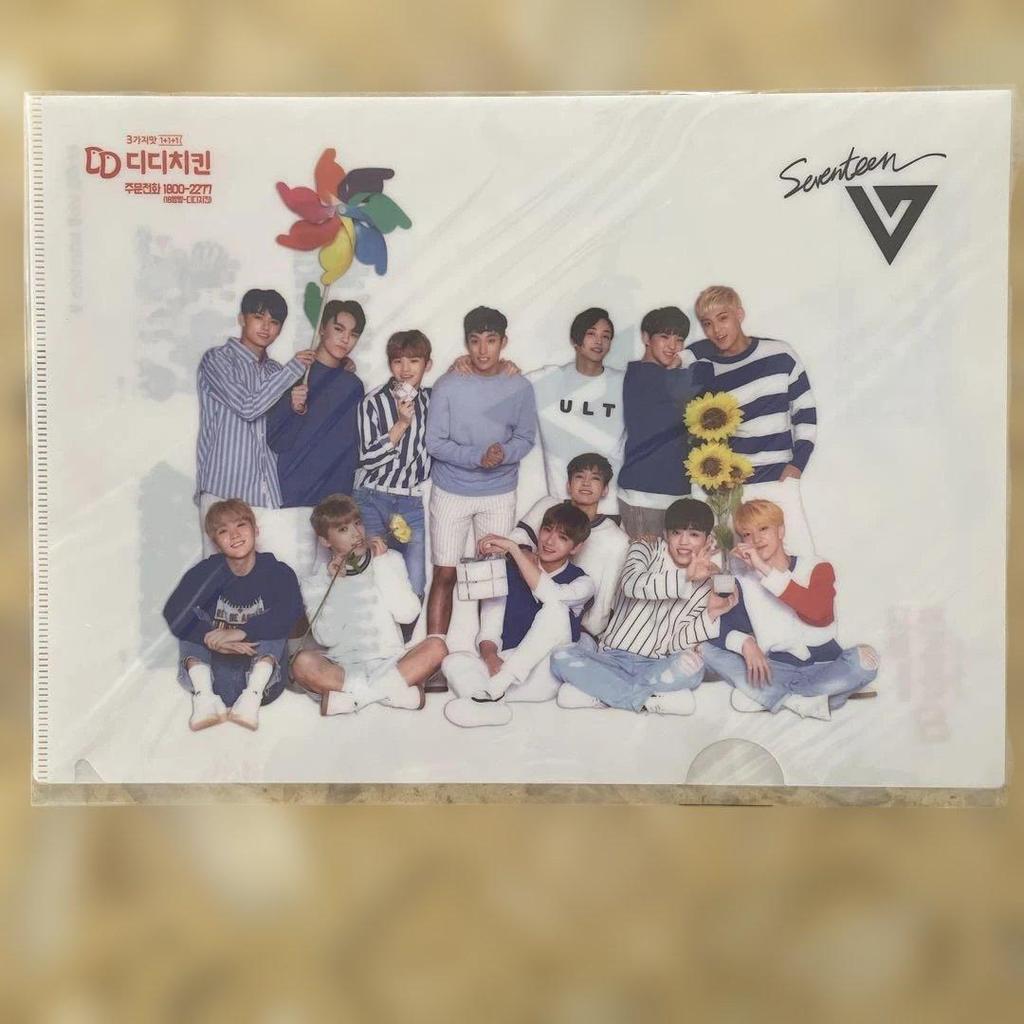 [USED] SEVENTEEN Korean DD Chicken Clear File Set (4 Types)