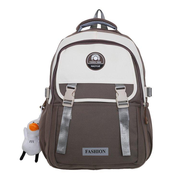 

Студентський шкільний портфель Color Block. Жіночий туристичний рюкзак. Чоловічий рюкзак для студентського містечка великої місткості сірий