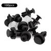 Acouto Car Plastic Hole Plug Assortment,100 Pcs Universal Car Door Card Panel Trim Clips Bumper Fastener Retainer Push Rivet Kit