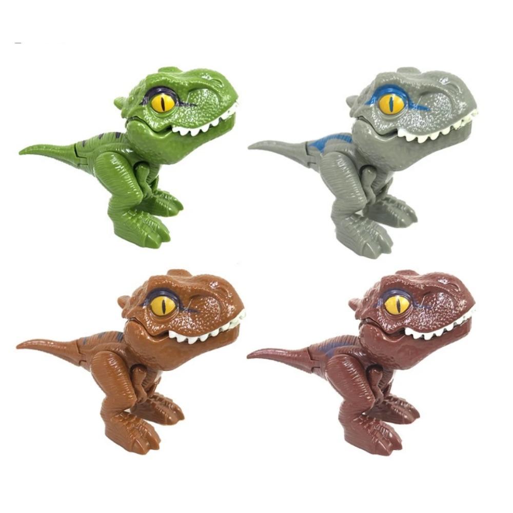 Jurský Prstový Dinosaurus Triceratops Tyrannosaurus Model Hračky pro Děti Kreativní Prstové Kousací Dinosaury Interaktivní Hračka Dárek pro Kluky