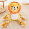 Colorful Animals Shaped Dog Stuffed Plush Bite Toy Interactive Pet Toy for Fun Pet Cotton Rope Chew Resistan Squeaky Toy