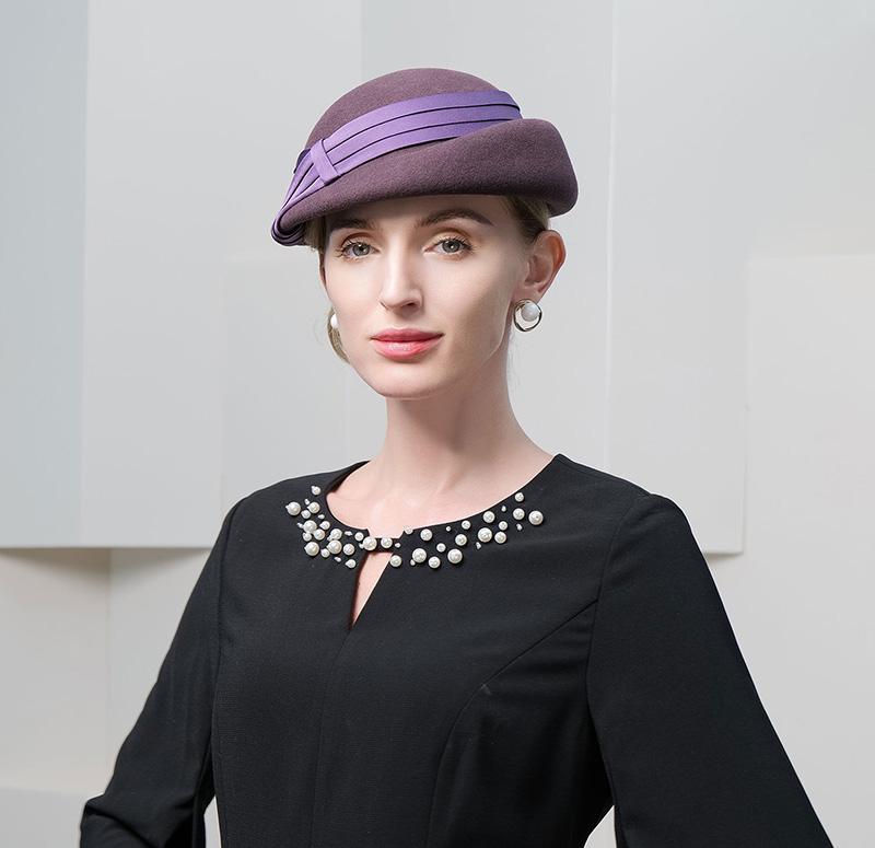 FS Elegante Mode Fascinator Baskenmütze Wolle Hüte Für Frauen Hochzeit Kirche Tee Party Pillbox Cap Damen 2023 Fedoras Chapeau Femme