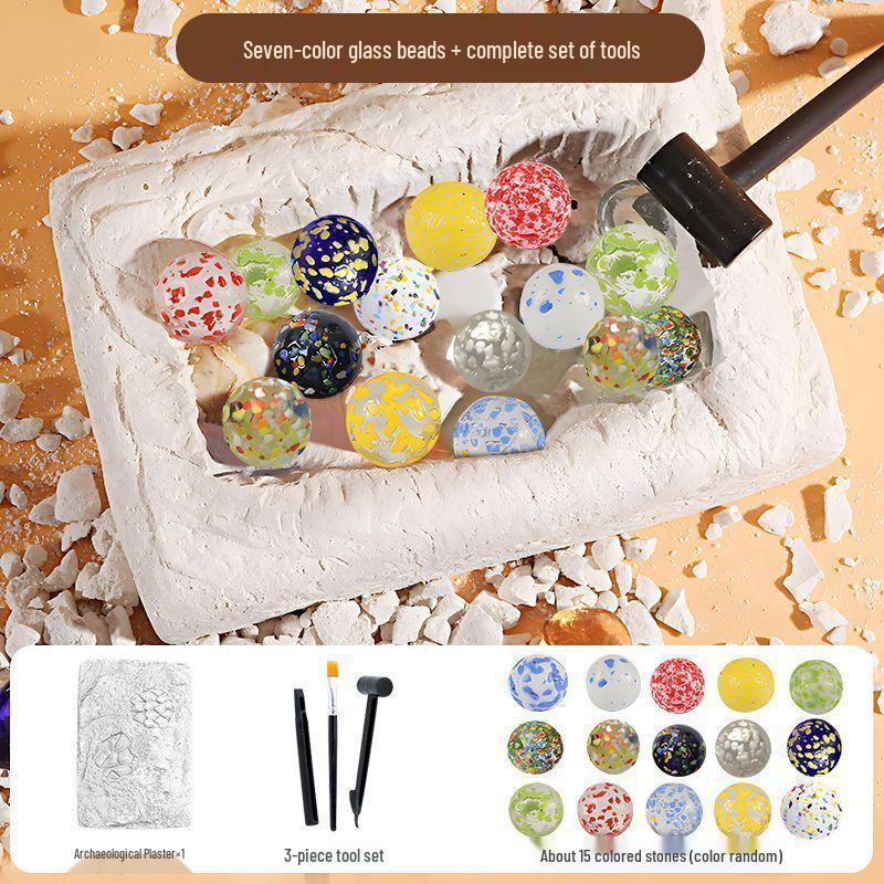 Kit de săpat ou de dinozaur: Jucărie Educativă DIY cu Gemă Fosilă Arheologică pentru Copii