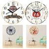 Wood Color Wall Clock Silent Non Ticking 9 Inch Battery Operated Round Easy To Read Clock for Home/Office/Kitchen