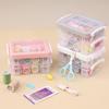 30Pcs Craft Spools Diy Sewing Tool Kit Portable Three Layer Large Capacity Home Needlework Sewing Box