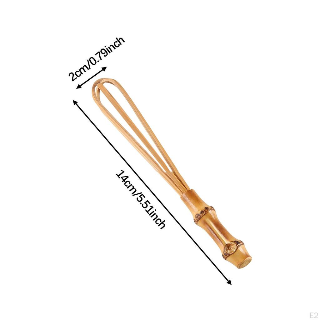 Bamboo Egg Whisk Convenient Beater for Frothing Whisking Baking Supplies