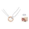 Glücksbringer Ring Anhänger Halskette Damen Halskette Roségold 35000631