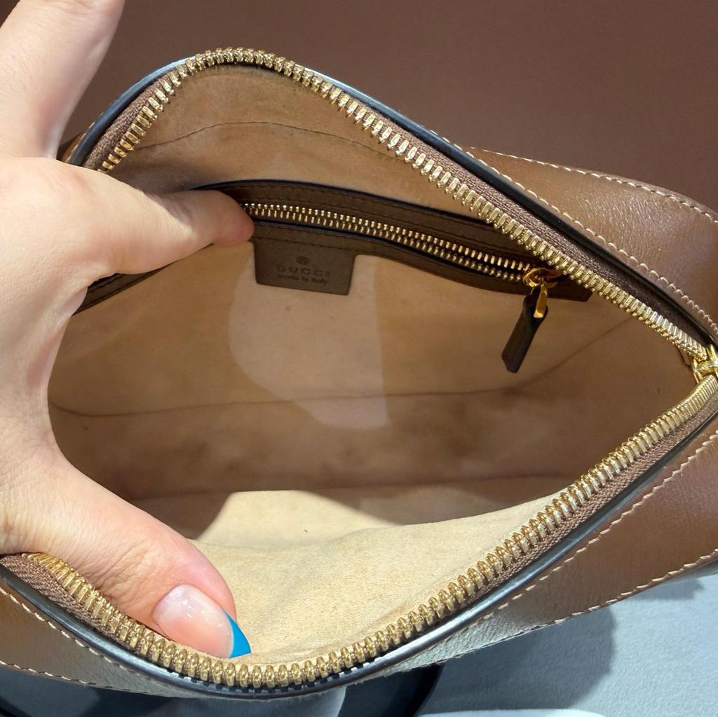 [Pre-Owned] Gucci Horsebit 1955 Small Shoulder Bag 'Beige/Ebony' - Excellent #B2X0G4