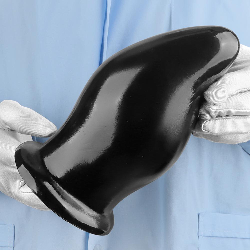 Super Large Black PVC Anal Plug 10cm Giant Dildo Fisting Sex Toy Masturbator Gay BDSM