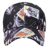 WHITE FANG CA343 Kappe mit englischem lässigem Tarot und Spielkarten (Schwarz) Herren Buchstaben, Logo, Design, Karten,
