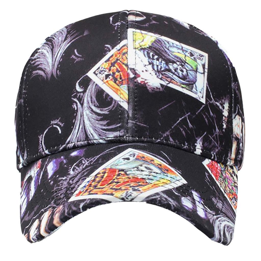 WHITE FANG CA343 Kappe mit englischem lässigem Tarot und Spielkarten (Schwarz) Herren Buchstaben, Logo, Design, Karten,