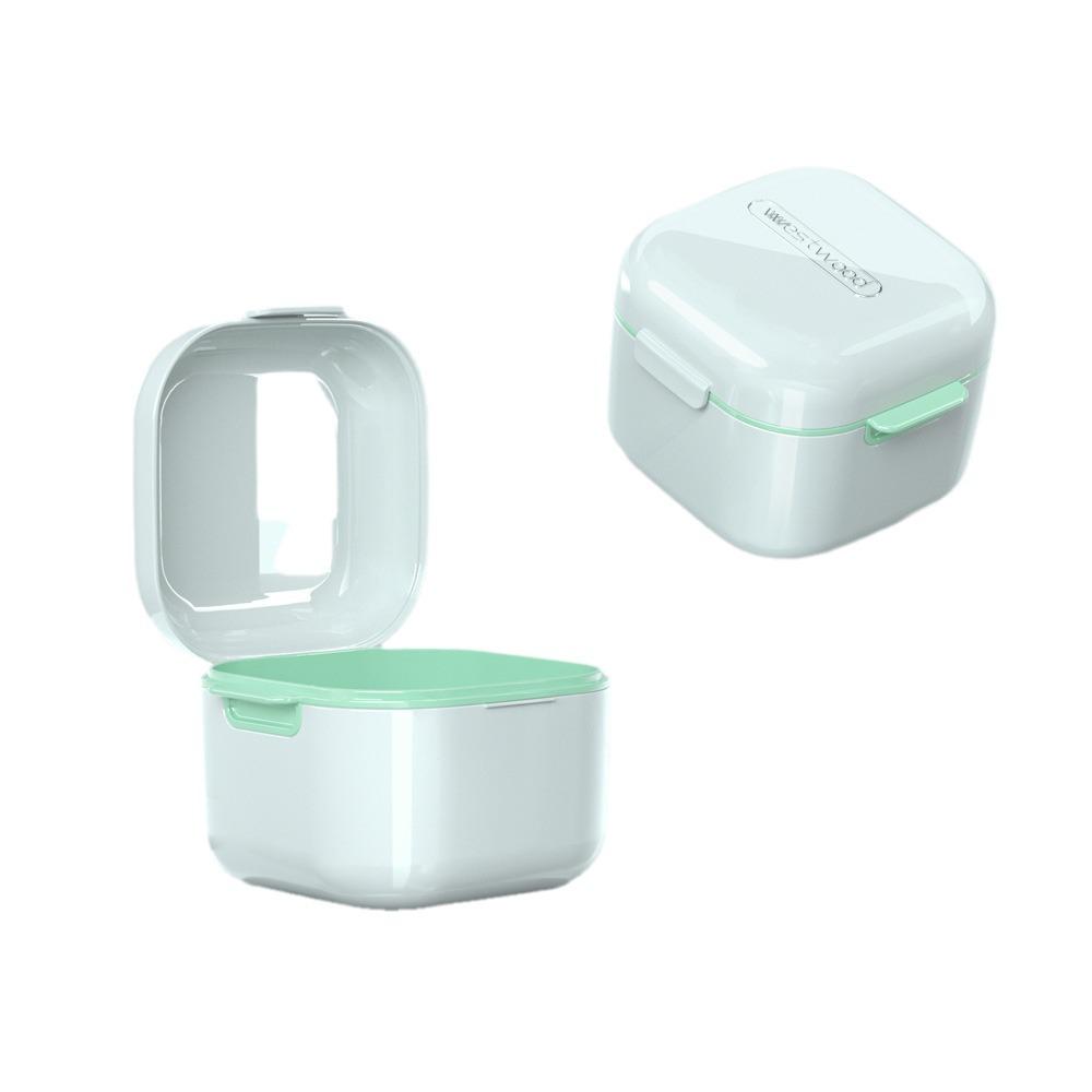 Portable Retainer & Denture Cleaning Case for Invisible Braces and Teeth Alignment