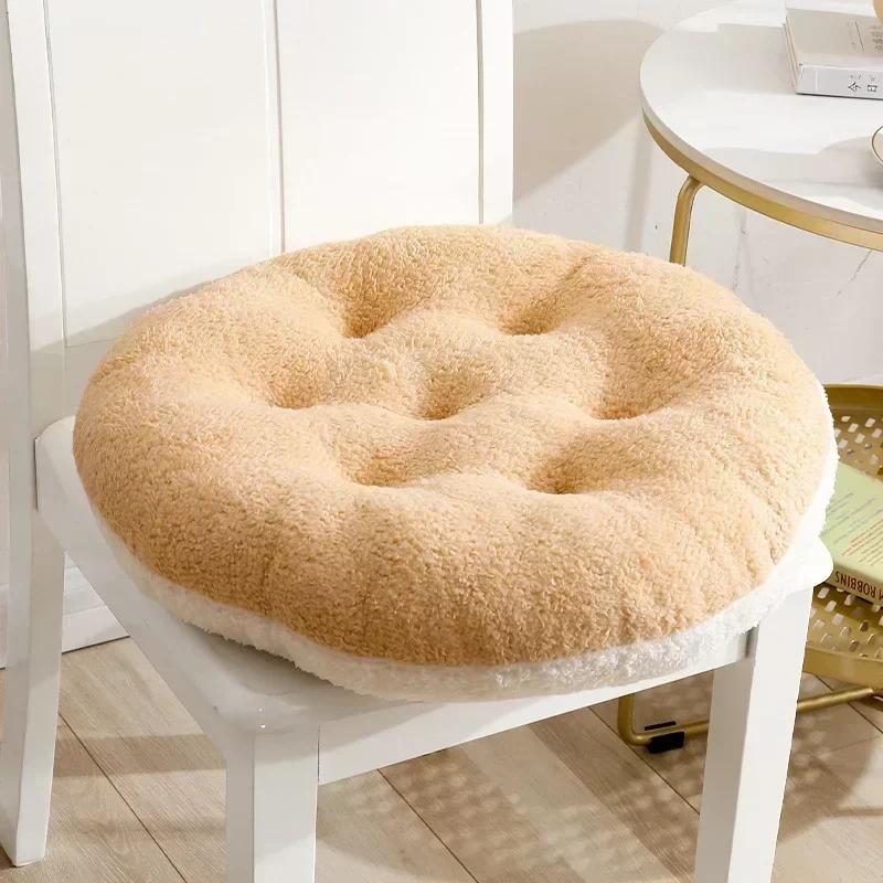 Plush Cushion Square Soft Warm Home Dining Chair Office Student Chair Cushions Home Decoration Lumbar Pad Floor Mat