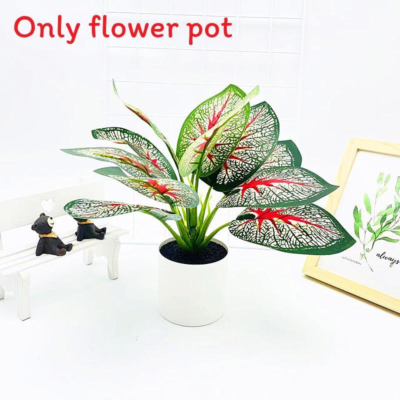 Simulated Epipremnum Aureum And Dasheen Leaves Potted For Home And Events