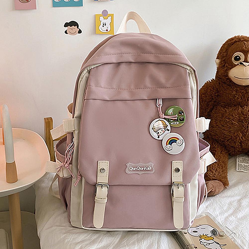 Kawaii Backpack with Pins Kawaii School Backpack Cute Aesthetic Backpack Cute Kawaii Backpack for Teenage Girls Trave розовый