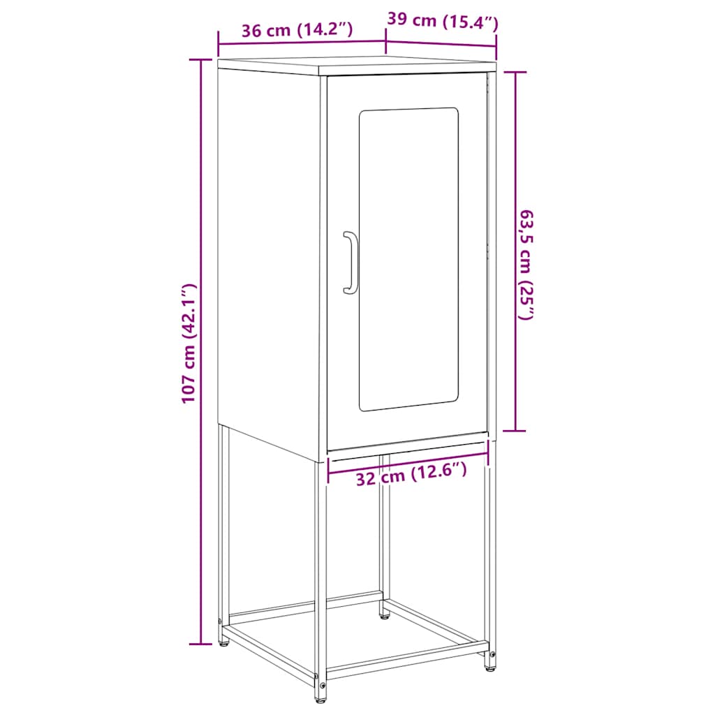 Sideboard Pink 36 x 39 x 107 cm Cold Rolled Steel