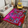 Love and Peace Word Pattern suitable as a non-slip mat for the living room or bedroom sofa