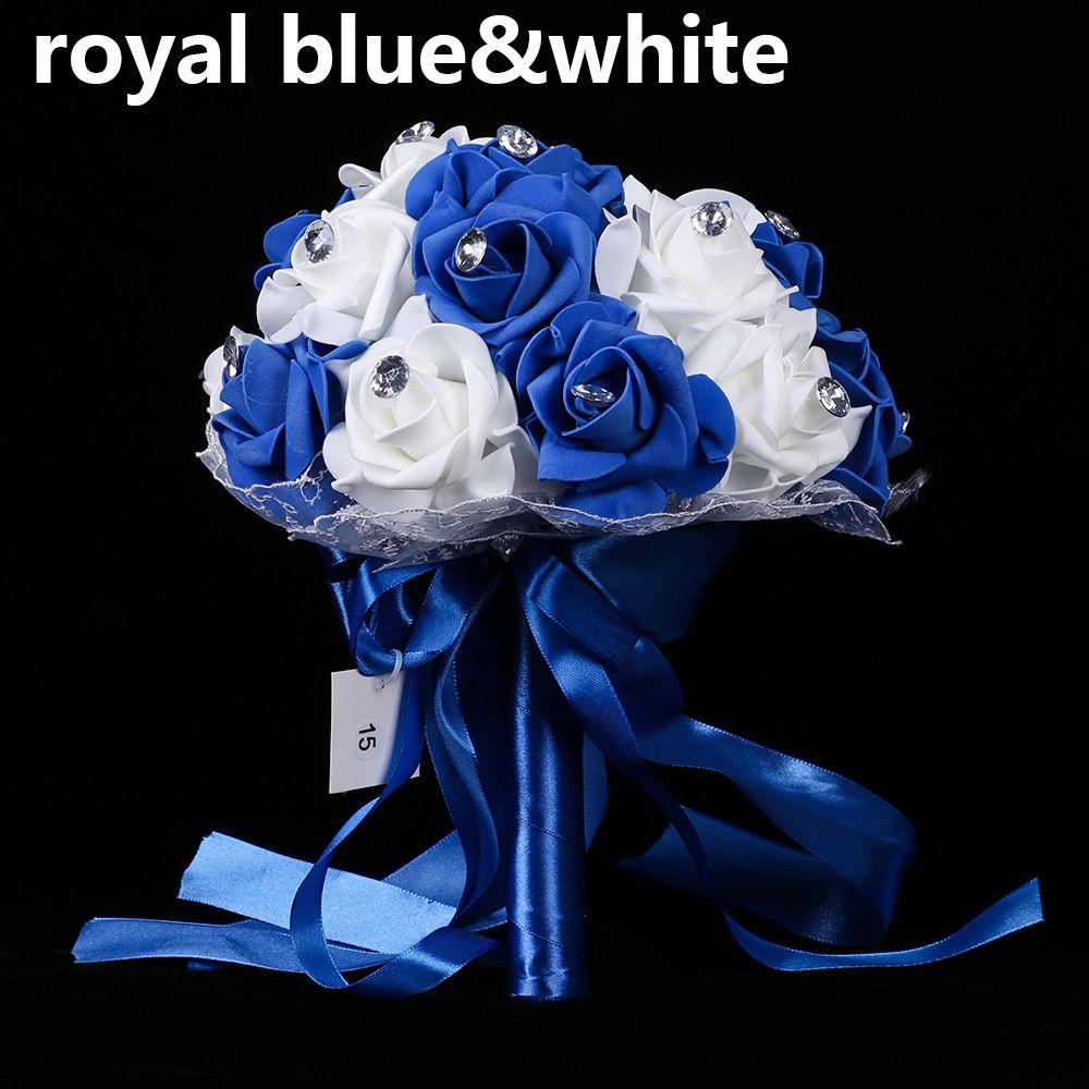 Crystal Wedding Flowers Western Wedding Flower Simulation Rose Flower Small Bouquet Rhinestone Lace Hand Bouquet