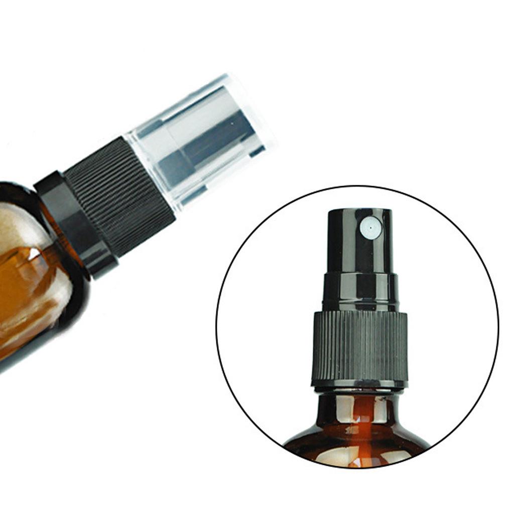 10pcs Amber Glass Spray Bottle Oils Liquid Black Press Pump For Perfume Sprayer Atomize Bulk Travel Refillable Container