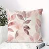 Tropical geometric watercolor floral pattern throw pillowcase, machine washable, suitable for sofas, beds, and other home décor.