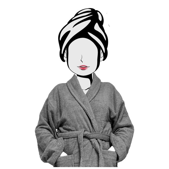 Peignoir en coton 500gr/m2 Taille S LAGUNE gris, par Soleil d'Ocre